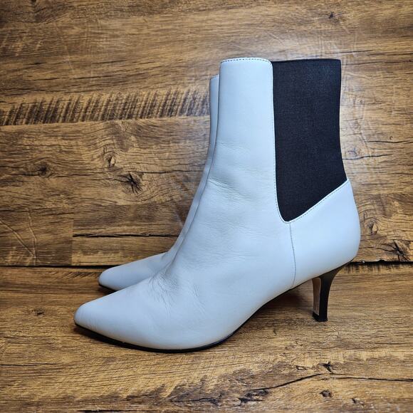 Joie Rali Ivory Leather pointed toe slip on booties sz 38 US 8 - Picture 4 of 12